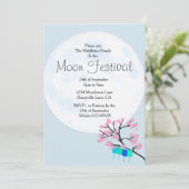 Moon Festival Chinese herfst uitnodiging (Staand voorkant)