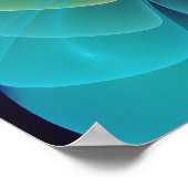 Moon Flower, artistiek fractal abstract Poster (Hoek)