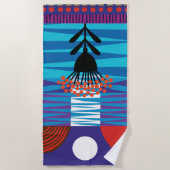 Moon Flower Beach Handdoek (Voorkant)