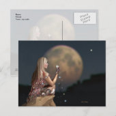 Moon Flower Briefkaart (Voorkant / Achterkant)