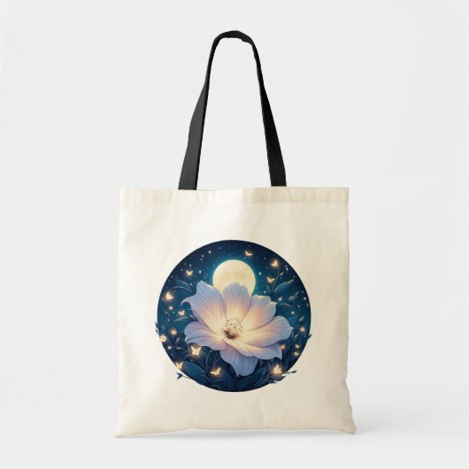 Moon Flower Design Tote Bag (Voorkant)