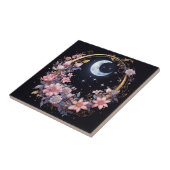 Moon Flower Garden Keramische Tegel Tegeltje (Zijkant)