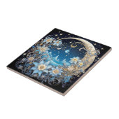 Moon Flower Garden Keramische Tegel Tegeltje (Zijkant)