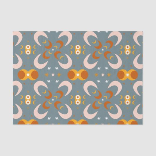 Moon Flower Pattern-cadeau Tissuepapier (Voorkant)