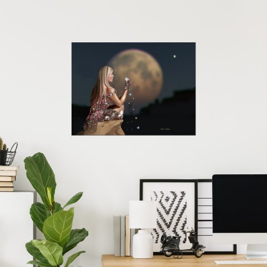 Moon Flower Poster (Thuiskantoor)