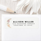 Moon + Flowers Boho Return Address Labels (Insitu)
