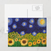 Moon Flowers Briefkaart (Voorkant / Achterkant)