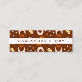 Moon Flowers Modern Pattern Visitekaartje (Voorkant)