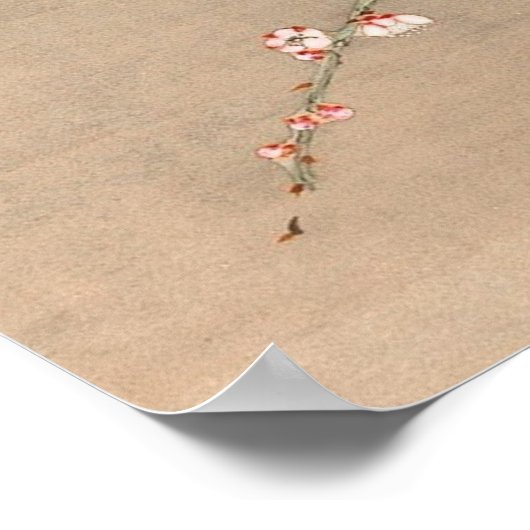 Moon Flowers Roze Neutraal  Schilderij Poster (Hoek)