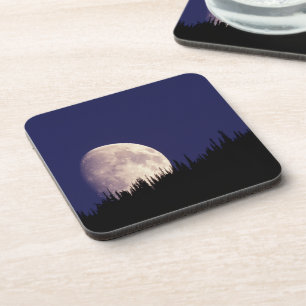 Moon & Forest   Glacier National Park Montana Bier Onderzetter