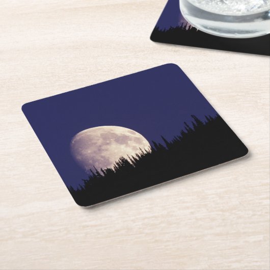 Moon & Forest | Nationaal park Glacier Montana Kartonnen Onderzetters (Schuin)
