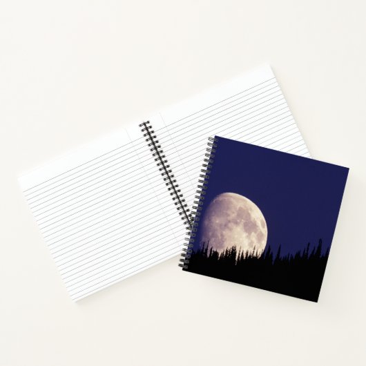 Moon & Forest | Nationaal park Glacier Montana Notitieboek (Binnen)