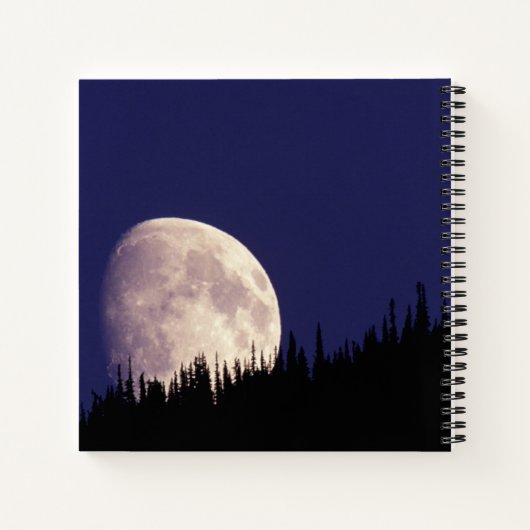 Moon & Forest | Nationaal park Glacier Montana Notitieboek (Achterkant)