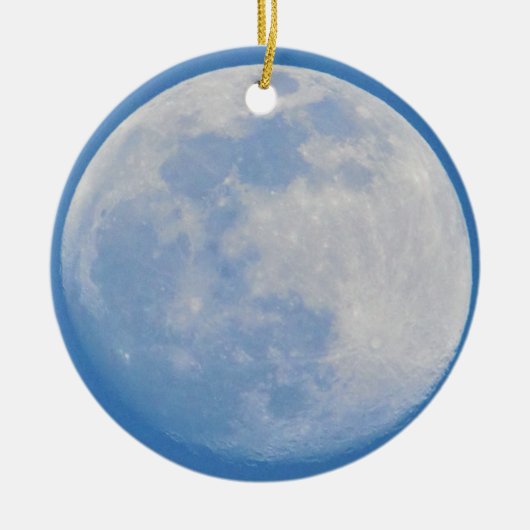 Moon Foto Keramisch Ornament (Voorkant)