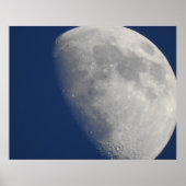 Moon Foto Sluiten Craters Poster (Voorkant)