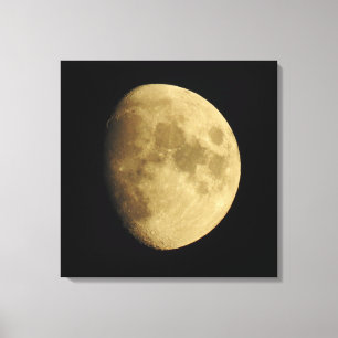 Moon-fotografie, Moon-fase, Sluiten, Afbeelding Canvas Afdruk