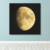 Moon-fotografie, Moon-fase, Sluiten, Afbeelding Canvas Afdruk (Insitu (Houten vloer))