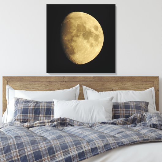Moon-fotografie, Moon-fase, Sluiten, Afbeelding Canvas Afdruk (Insitu (Slaapkamer))