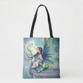 Moon Friend Fairy Fantasy Kunst van Molly Harrison Tote Bag (Voorkant)