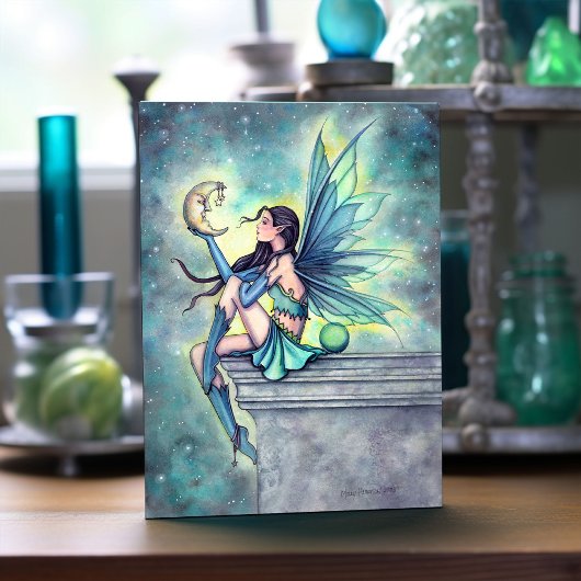 Moon Friend Fairy Fantasy Wenskaart Kaart