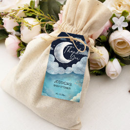 Moon galaxy baby shower dank u gunst cadeaulabel