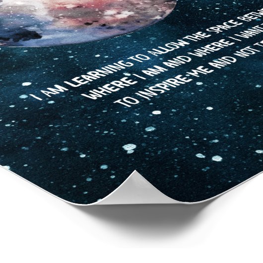 Moon Galaxy Quote Poster (Hoek)