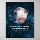 Moon Galaxy Quote Poster (Voorkant)