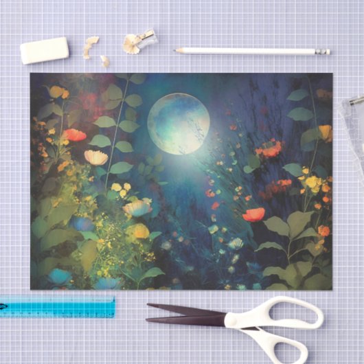 MOON GARDEN decoupage papier (Craft)
