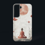 Moon Garden Harmony Telefoonhoesje Samsung Galaxy Hoesje<br><div class="desc">Een vredige vrouw zit tussen bloeiende bloemen onder de rijzende maan en biedt een verbinding met natuur,  balans en vrouwelijke energie.</div>