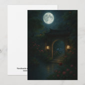 Moon Gate Garden - gefluisterde zegenende Kaart (Voorkant / Achterkant)
