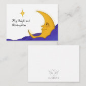 Moon Gazing At Star beroemd gemaakt door Celestial Notitiekaartje (Voorkant / Achterkant)