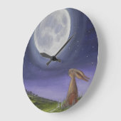Moon Gazing Hare Clock Grote Klok (Hoek)