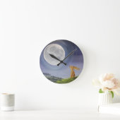 Moon Gazing Hare Clock Ronde Klok (Huis)