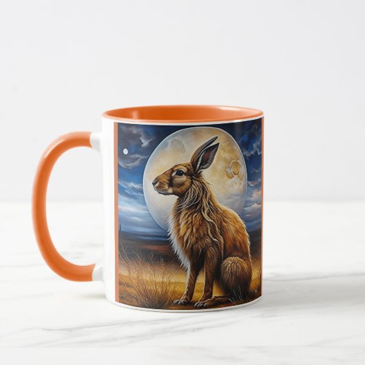 Moon Gazing Hare gepersonaliseerd Mok (Links)