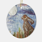 Moon Gazing Hare-keramiek Keramisch Ornament (Links)