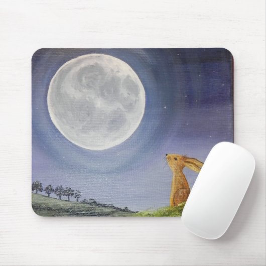 Moon Gazing Hare Mouse Mat Muismat (Met muis)