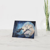 Moon Gazing Hare waterverf ontwerp Kaart (Voorkant)