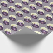 Moon Gazing Paars Flower Fairy Evening Sky Cadeaupapier (Hoek)