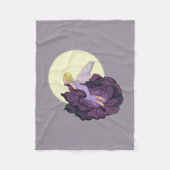 Moon Gazing Paars Flower Fairy Evening Sky Fleece Deken (Voorkant)