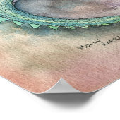 Moon Gazing Witch Dragon Cat Poster (Hoek)