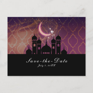 Moon Glow Arabian Nights Marokkaanse Save Datum Aankondigingskaart