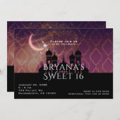 Moon Glow Arabian Nights Marokkaanse Sweet 16  Kaart (Voorkant / Achterkant)