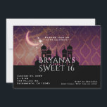 Moon Glow Arabian Nights Moroccan Sweet 16 Kaart<br><div class="desc">. Aanpassen voor elke gebeurtenis.</div>