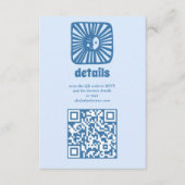 Moon Glow Boho Modern Schattige Aangepast QR-Baby  Informatiekaartje (Voorkant)