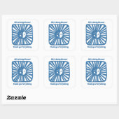 Moon Glow Boho Modern Schattige Baby shower CUSTOM Vierkante Sticker (Vel)