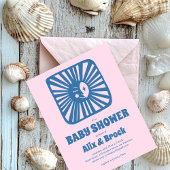 Moon Glow Boho Modern Schattige Baby shower op maa Kaart