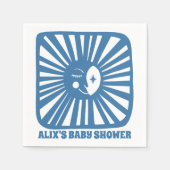 Moon Glow Boho Modern Schattige CUSTOM Baby shower Servet (Voorkant)