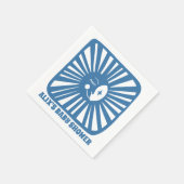 Moon Glow Boho Modern Schattige CUSTOM Baby shower Servet (Hoek)