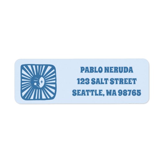 Moon Glow Boho Modern Schattige CUSTOM Mailing Etiket (Voorkant)