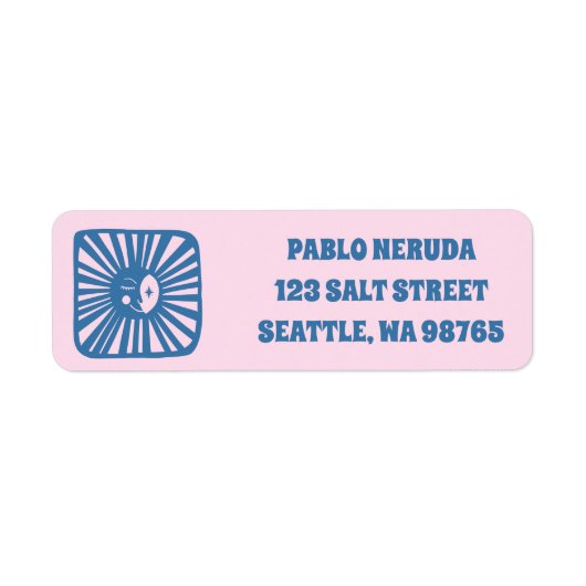 Moon Glow Boho Modern Schattige CUSTOM Mailing Etiket (Voorkant)